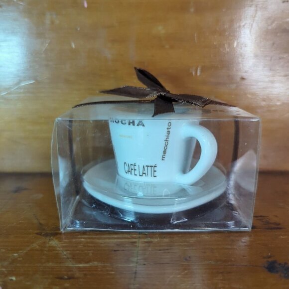 Greenbrier International Other - Mocha Candle In Mini Coffee Cup with Saucer - New - Never Opened